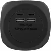 InLine Charging Cube InLine 16499B 3x suojakosketin 2x USB-C 2x USB-A musta 2 m