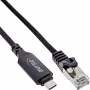 Verkkokaapeli InLine 33381B USB-C - RJ45 Gigabit 5 m musta