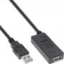 InLine 34611A USB 2.0 aktiivinen jatkokaapeli, USB-A uros/naaras, 480 Mbit/s, 10 m