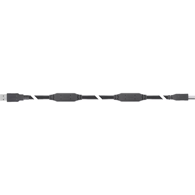 InLine 34513A aktiivinen USB 2.0 -kaapeli, USB-A-urosliitin USB-B-urosliittimeen, 20 m, 480 Mbit/s