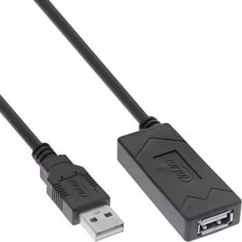 InLine USB 2.0 aktiivinen jatkojohto USB-A uros/naaras 5 m 0,48 Gbit/s