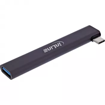 InLine ohut USB-C-keskitin, 4-porttinen, USB 3.0 + 3x USB 2.0, ohut muotoilu