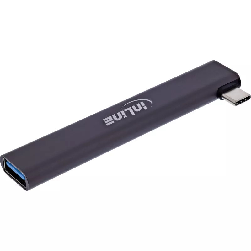 InLine ohut USB-C-keskitin, 4-porttinen, USB 3.0 + 3x USB 2.0, ohut muotoilu