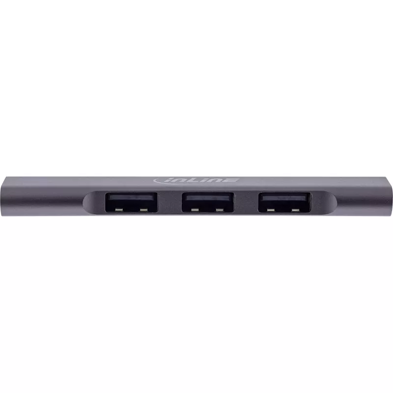 InLine ohut USB-C-keskitin, 4-porttinen, USB 3.0 + 3x USB 2.0, ohut muotoilu