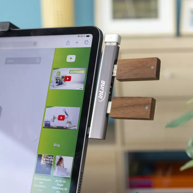 InLine ohut USB-C-keskitin, 4-porttinen, USB 3.0 + 3x USB 2.0, ohut muotoilu