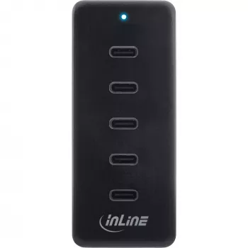 InLine USB-C jatko 5-porttinen 100W sisäkäyttöön laturi yleinen yhteensopivuus