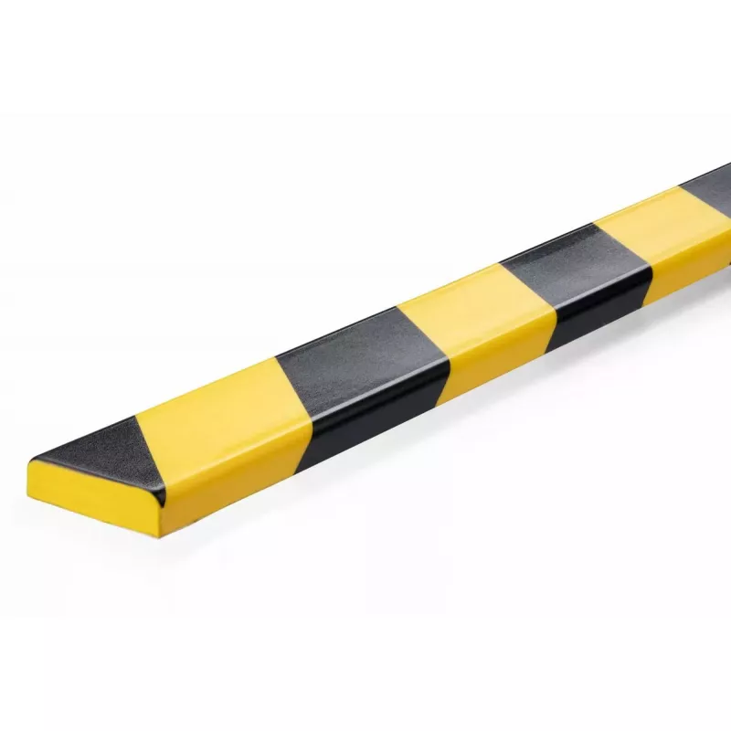 Durable S10 muovinen lattanauha 1000mm musta keltainen 40mm