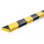 Durable S10 muovinen lattanauha 1000mm musta keltainen 40mm