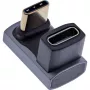 InLine USB4-sovitin, USB-C uros/naaras 180°, alumiini, harmaa