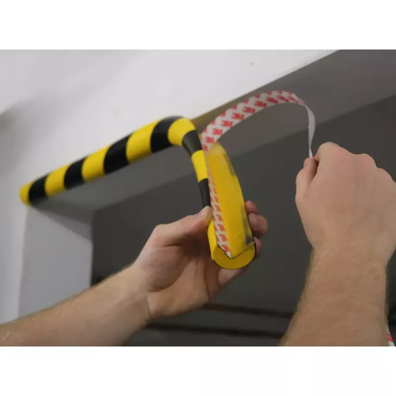 Durable C25R polyuretaanituote musta keltainen pyöristetty 1000 mm