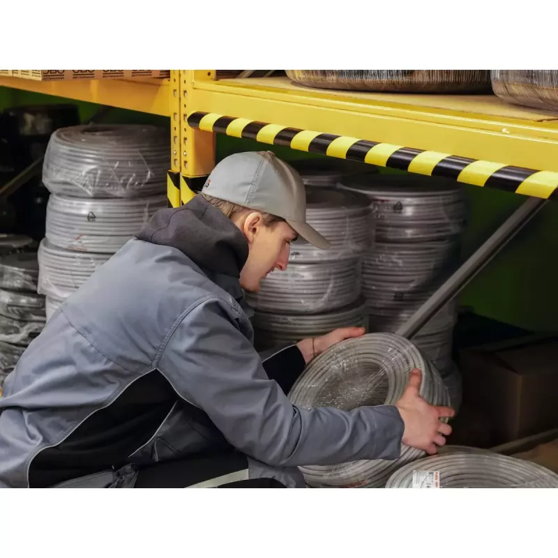 Durable C25R polyuretaanituote musta keltainen pyöristetty 1000 mm