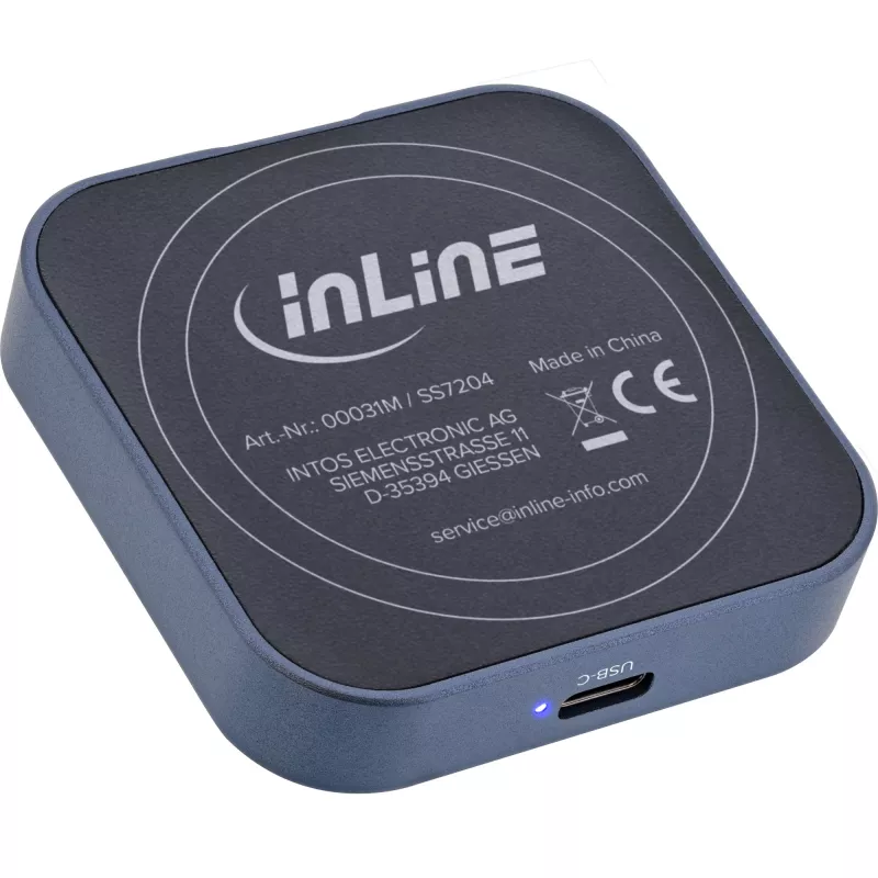 InLine Clip Case - magneettinen USB-C-kotelo SATA III & NVMe M.2 SSD-asemille