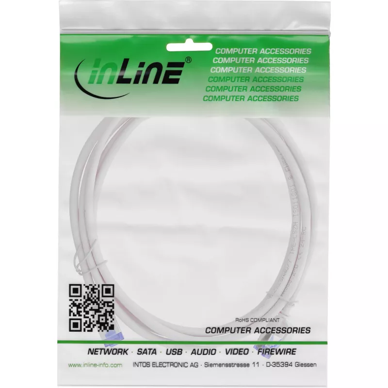 InLine 74902 verkkokaapeli harmaa 2 m Cat6a S/FTP (S-STP)