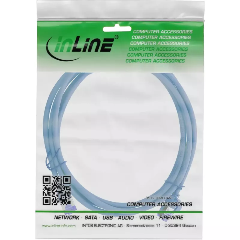 InLine 74900B verkkokaapeli sininen 10 m Cat6a S/FTP (S-STP)