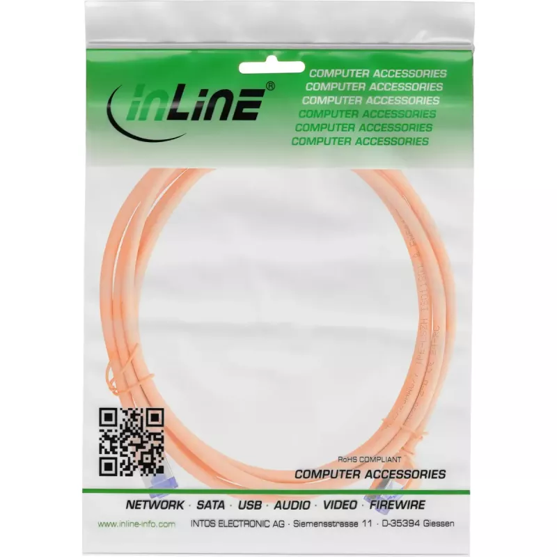 InLine 74955O verkkokaapeli oranssi 0,5 m Cat6a S/FTP (S-STP)