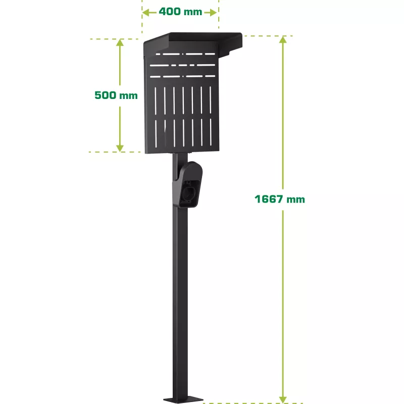 Teline InLine 59989C sähköautojen laturien lisävaruste teräs musta 400x200x1667mm