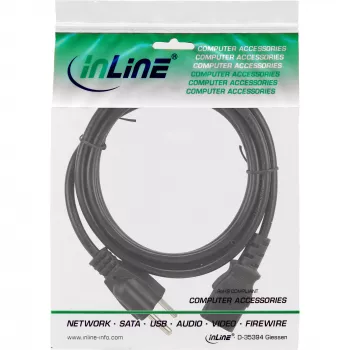 InLine 16658J virtajohto musta 1,8 m verkkopistoke tyyppi B IEC C13