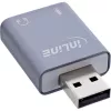 Äänisovitin InLine 33051E USB Type-A harmaa 42mm x 30mm x 12mm