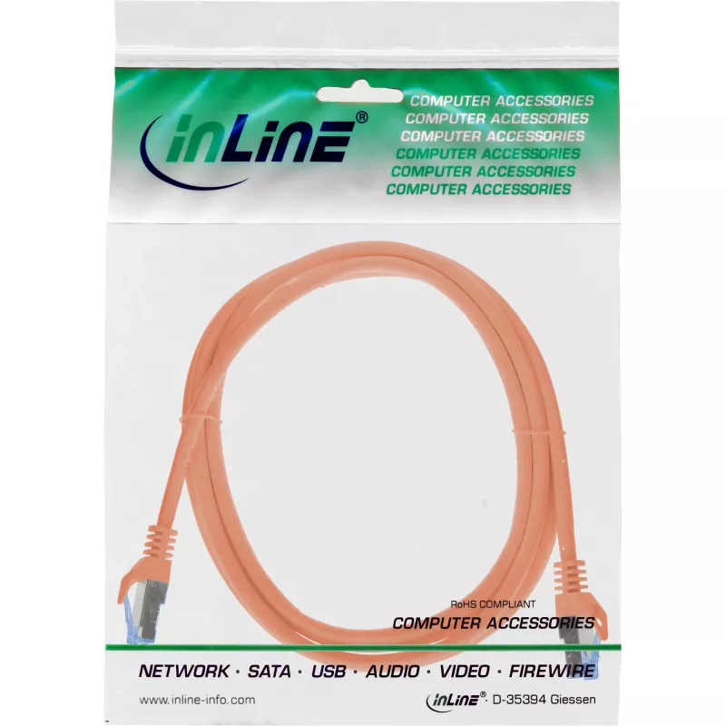 InLine 72603O verkkokaapeli oranssi 3 m Cat6a S/FTP (S-STP)