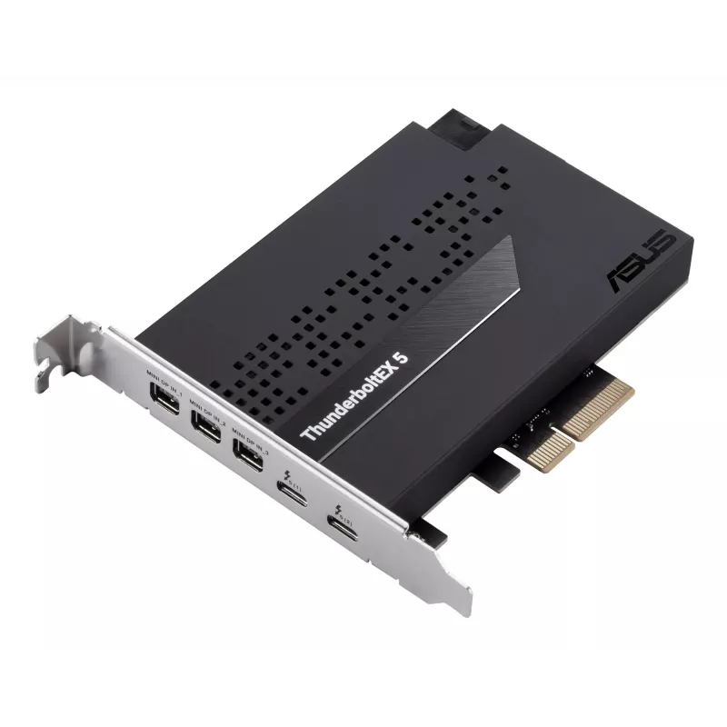 Liitäntäkortti ASUS ThunderboltEX 5 — PCIe 4.0, Intel JHL9580, Mini DisplayPort, USB 2.0, 120 Gbit/s