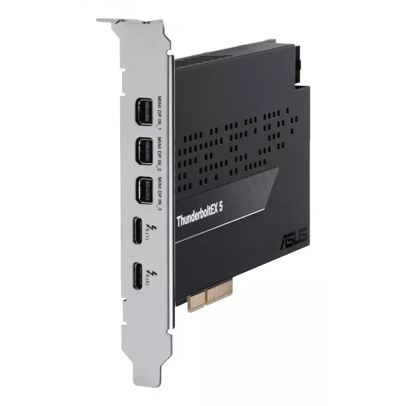 Liitäntäkortti ASUS ThunderboltEX 5 — PCIe 4.0, Intel JHL9580, Mini DisplayPort, USB 2.0, 120 Gbit/s