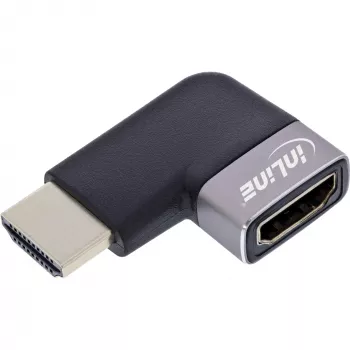 HDMI-sovitin InLine 17991E musta harmaa kullattu