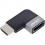 HDMI-sovitin InLine 17991E musta harmaa kullattu