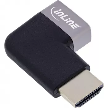 HDMI-sovitin InLine 17991E musta harmaa kullattu