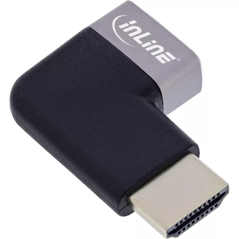 HDMI-sovitin InLine 17991E musta harmaa kullattu