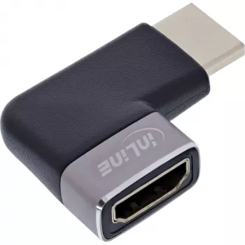 HDMI-sovitin InLine 17991D musta harmaa kullattu