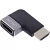 HDMI-sovitin InLine 17991D musta harmaa kullattu