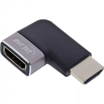 HDMI-sovitin InLine 17991D musta harmaa kullattu