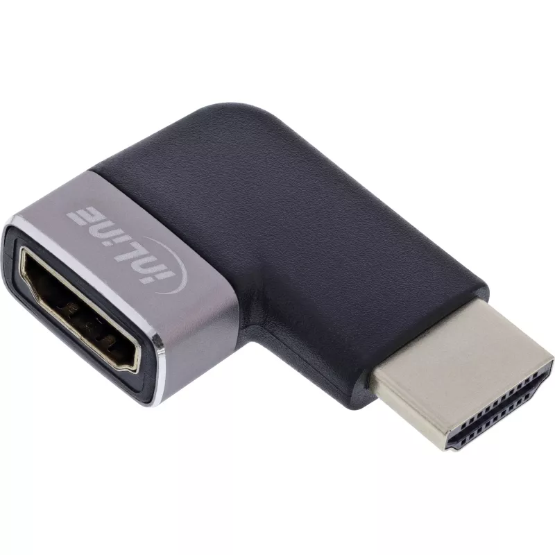 HDMI-sovitin InLine 17991D musta harmaa kullattu