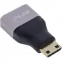 InLine 17991C kaapelisovitin HDMI A Mini HDMI C musta, harmaa