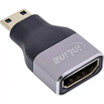 InLine 17991C kaapelisovitin HDMI A Mini HDMI C musta, harmaa