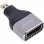 InLine 17991B HDMI A - Micro HDMI D kaapelisovitin musta harmaa