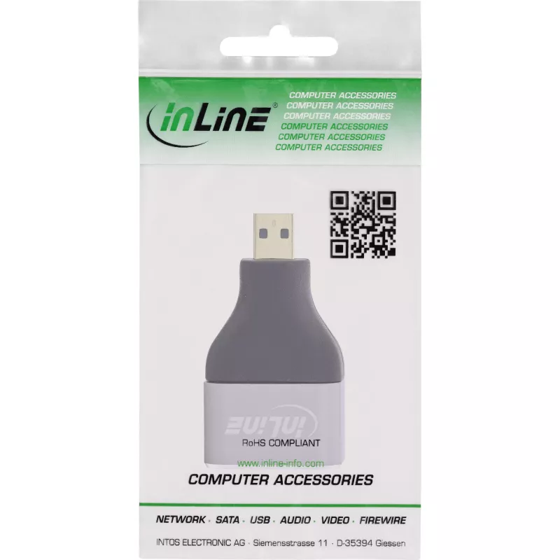 InLine 17991B HDMI A - Micro HDMI D kaapelisovitin musta harmaa