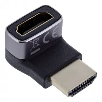 HDMI-sovitin InLine 17991G musta harmaa kullattu