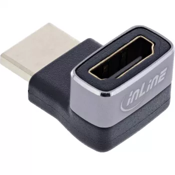 HDMI-sovitin InLine 17991G musta harmaa kullattu