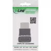 HDMI-sovitin InLine 17991G musta harmaa kullattu