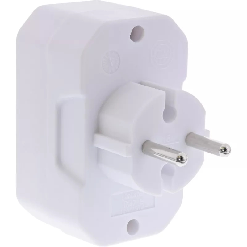 Virtapistoke-adapteri tyyppi F tyyppi C InLine 16471E valkoinen