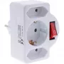Virtapistoke-adapteri tyyppi F InLine 16471C 2x tyyppi C + tyyppi F valkoinen