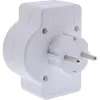 Virtapistoke-adapteri tyyppi F InLine 16471C 2x tyyppi C + tyyppi F valkoinen