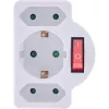 Virtapistoke-adapteri tyyppi F InLine 16471C 2x tyyppi C + tyyppi F valkoinen