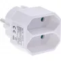 Virtapistoke-adapteri tyyppi F tyyppi C euro-pistoke valkoinen InLine 16471D