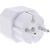 Virtapistoke-adapteri tyyppi F tyyppi C euro-pistoke valkoinen InLine 16471D