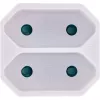 Virtapistoke-adapteri tyyppi F tyyppi C euro-pistoke valkoinen InLine 16471D