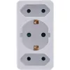 Virtapistoke-adapteri tyyppi F InLine 16471B 2x tyyppi C + tyyppi F valkoinen
