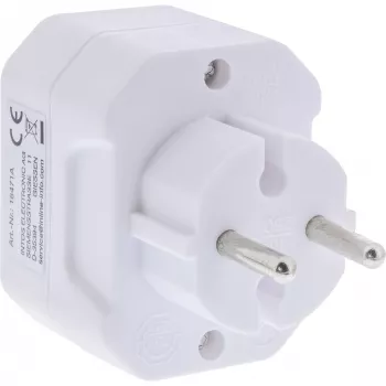 Virtapistoke-adapteri tyyppi F tyyppi C InLine 16471A valkoinen