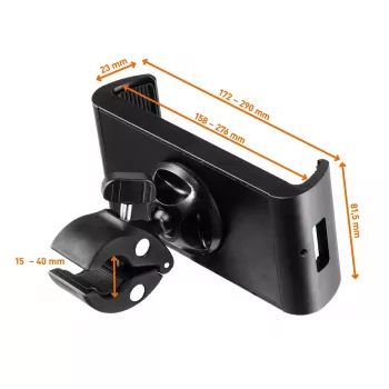 Passiivinen teline Durable Tought Clamp XL tietokone matkapuhelin älypuhelin tabletti UMPC musta